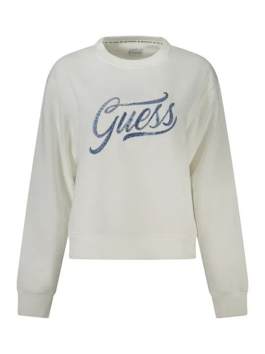 GUESS JEANS Damen LANGARM-SWEATSHIRT Weiß | online kaufen