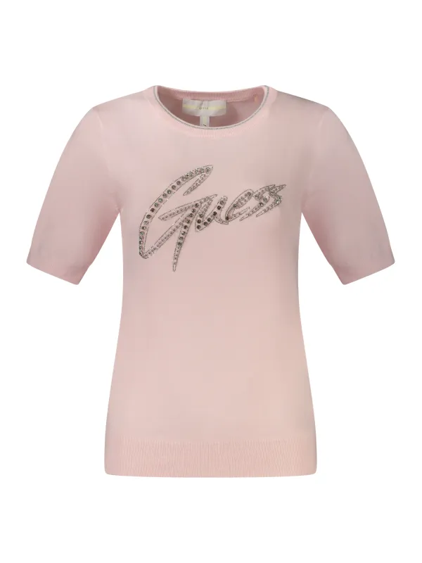 GUESS JEANS Damen KURZARMPULLOVER Rosa | online kaufen