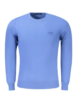Cavalli Class Herren Langarmshirt Blau mieten | Flex-Fashion