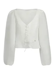 GUESS JEANS Damen LANGARMSHIRT Weiß | online kaufen