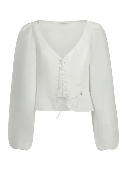 GUESS JEANS Damen LANGARMSHIRT Weiß | online kaufen