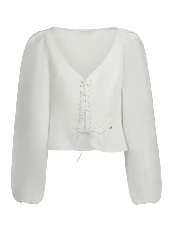 GUESS JEANS Damen LANGARMSHIRT Weiß | online kaufen