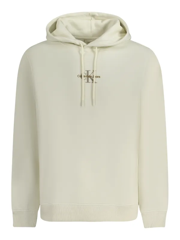 Calvin Klein Herren LANGARM-KAPUZENPULLOVER Weiß