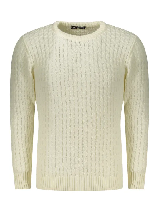 U.S. GRAND POLO Herren RUNDHALS-PULLOVER Weiß