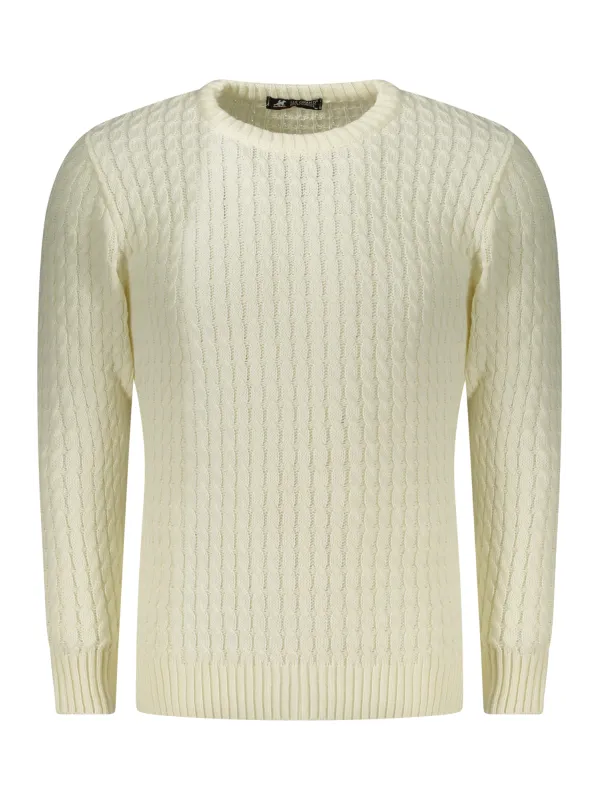 U.S. GRAND POLO Herren RUNDHALS-PULLOVER Weiß