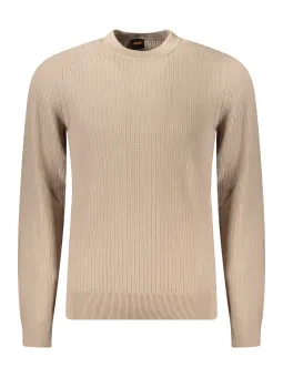 Mieten Sie den beigen Boss Herren Pullover aus Baumwolle 