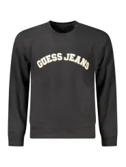 GUESS JEANS Herren LANGARM-SWEATSHIRT Schwarz