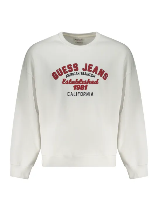 GUESS JEANS Herren LANGARM-SWEATSHIRT Weiß | online kaufen