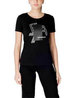 Schwarzes Ea7 Logo T-Shirt