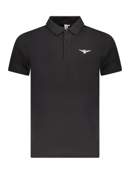 ACCADEMIA MILITARE Herren KURZARM-POLO Schwarz