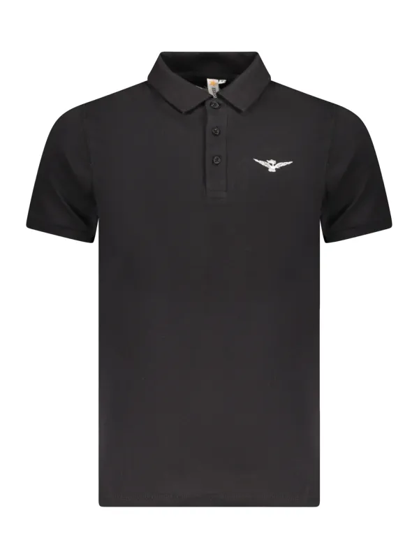 ACCADEMIA MILITARE Herren KURZARM-POLO Schwarz