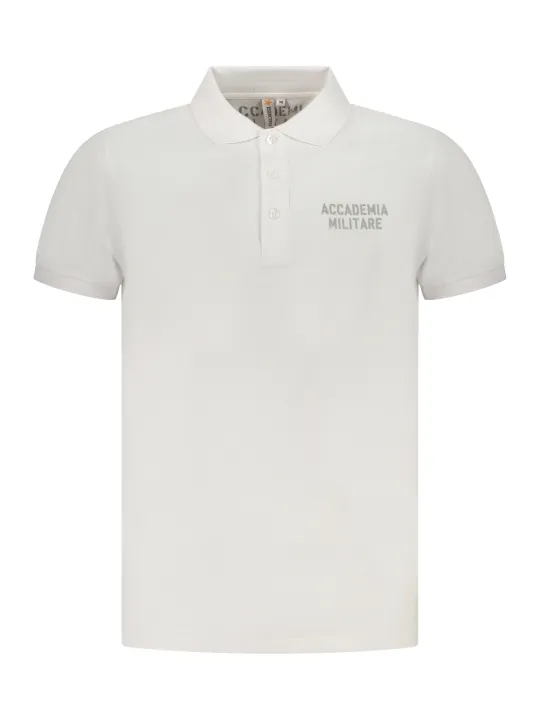 ACCADEMIA MILITARE Herren KURZARM-POLOSHIRT Weiß