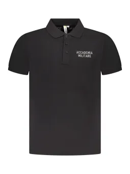 ACCADEMIA MILITARE Herren KURZARM-POLOSHIRT Schwarz