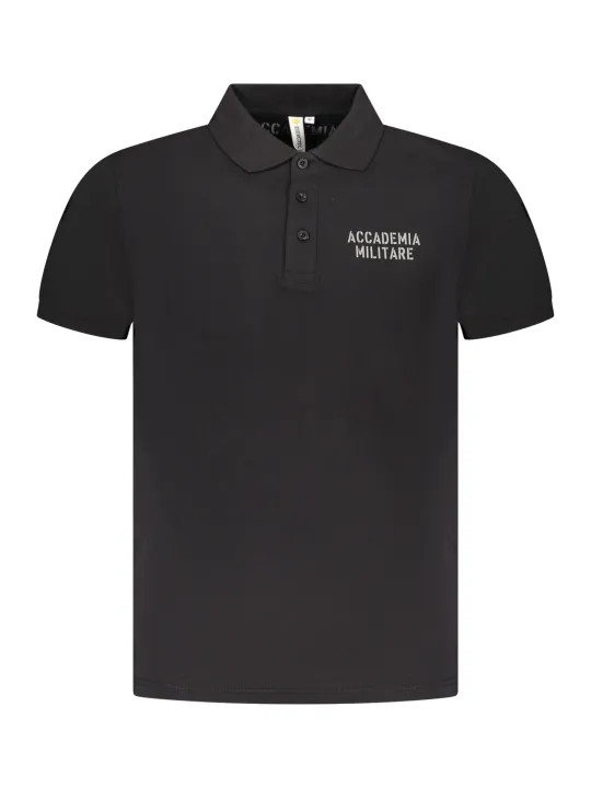 ACCADEMIA MILITARE Herren KURZARM-POLOSHIRT Schwarz