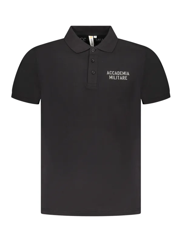ACCADEMIA MILITARE Herren KURZARM-POLOSHIRT Schwarz