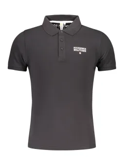 ACCADEMIA MILITARE Herren KURZARM-POLOSHIRT Schwarz
