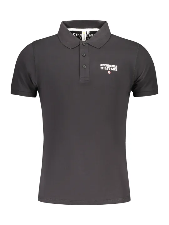 ACCADEMIA MILITARE Herren KURZARM-POLOSHIRT Schwarz