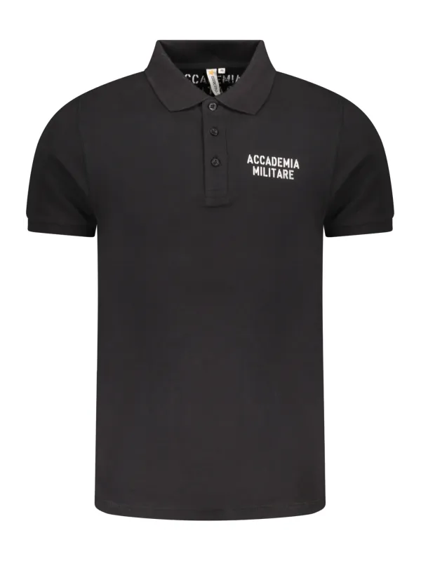 ACCADEMIA MILITARE Herren KURZARM-POLO Schwarz