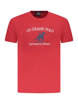 Miete stilvolles rotes Herren T-Shirt von U.S. GRAND POLO