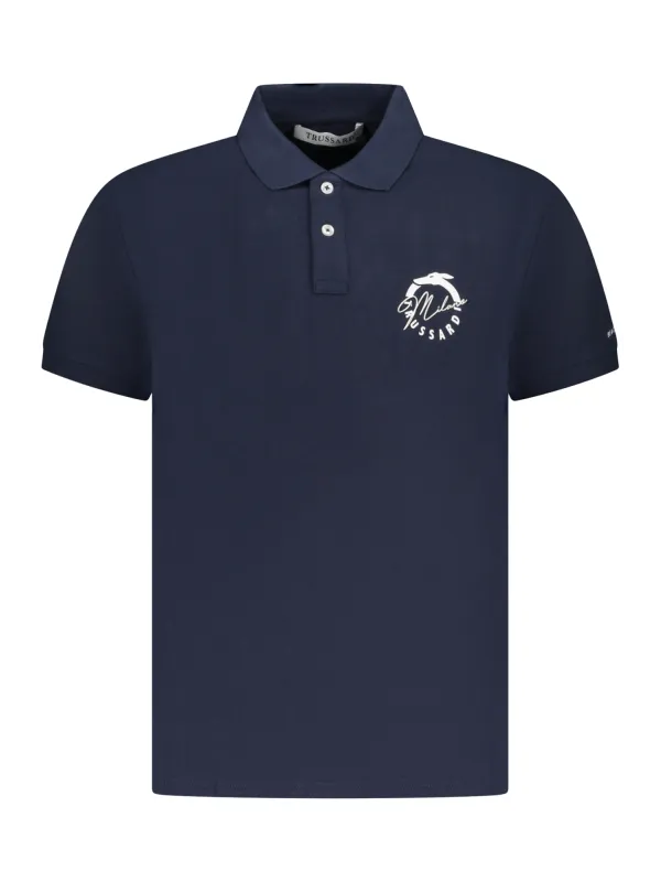 Trussardi Herren KURZARM-POLO Blau | online kaufen