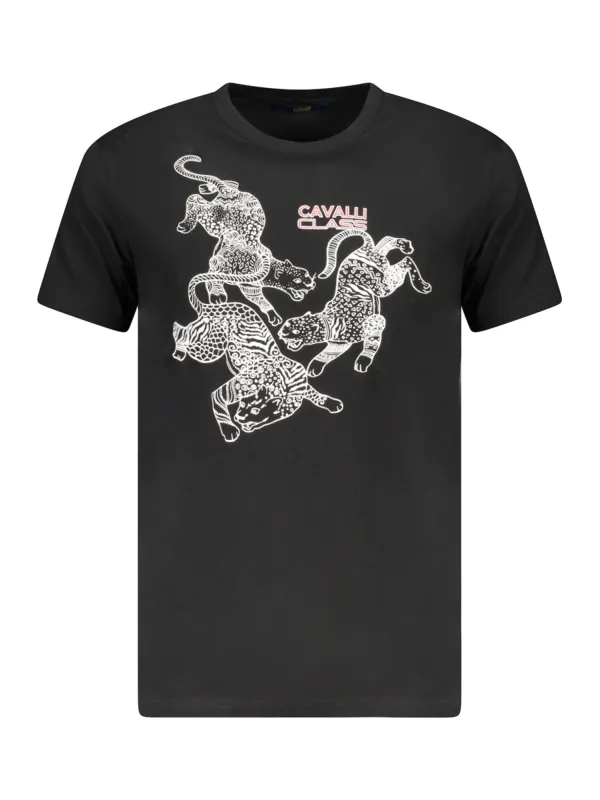 Cavalli Class Herren KURZARM-T-SHIRT Schwarz | online kaufen