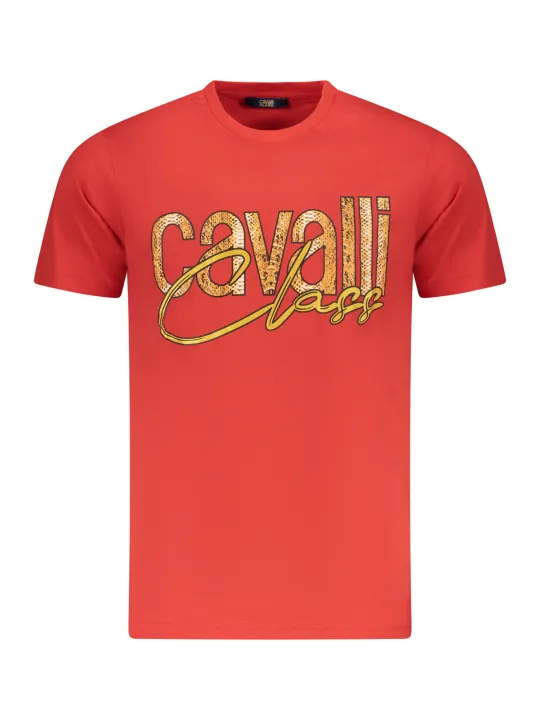 Cavalli Class Herren KURZARM-T-SHIRT Rot | online kaufen