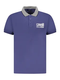 Cavalli Class Herren Poloshirt Blau mieten - Flex-Fashion