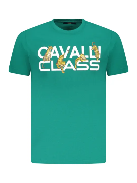 Cavalli Class Herren KURZARM-T-SHIRT Grün | online kaufen