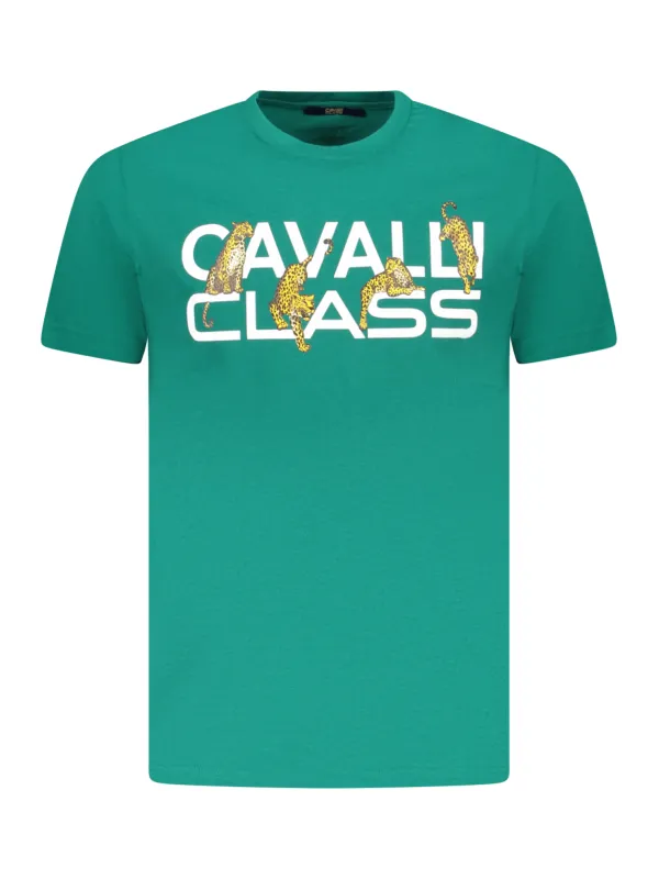 Cavalli Class Herren KURZARM-T-SHIRT Grün | online kaufen