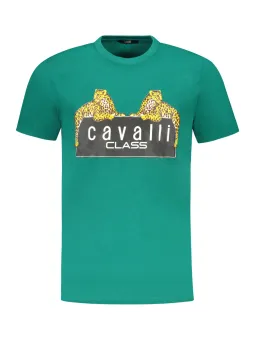 Cavalli Class Herren KURZARM-T-SHIRT Grün | online kaufen