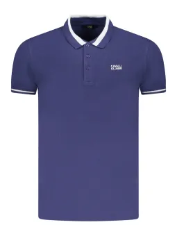 Cavalli Class Herren Poloshirt Blau mieten - Flex-Fashion