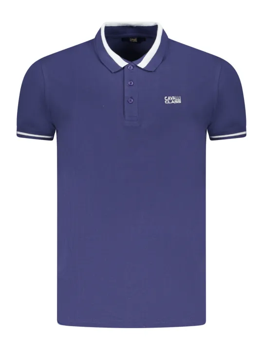 Cavalli Class Herren KURZARM-POLOSHIRT Blau | online kaufen