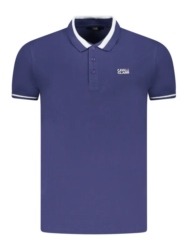 Cavalli Class Herren KURZARM-POLOSHIRT Blau | online kaufen