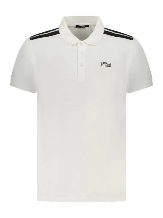 Cavalli Class Herren KURZARM-POLOSHIRT Weiß | online kaufen