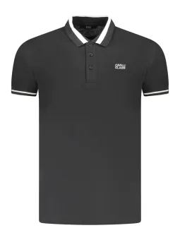 Cavalli Class Herren KURZARM-POLOSHIRT Schwarz