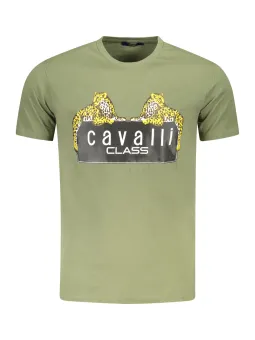 Cavalli Class Herren KURZARM-T-SHIRT Grün | online kaufen