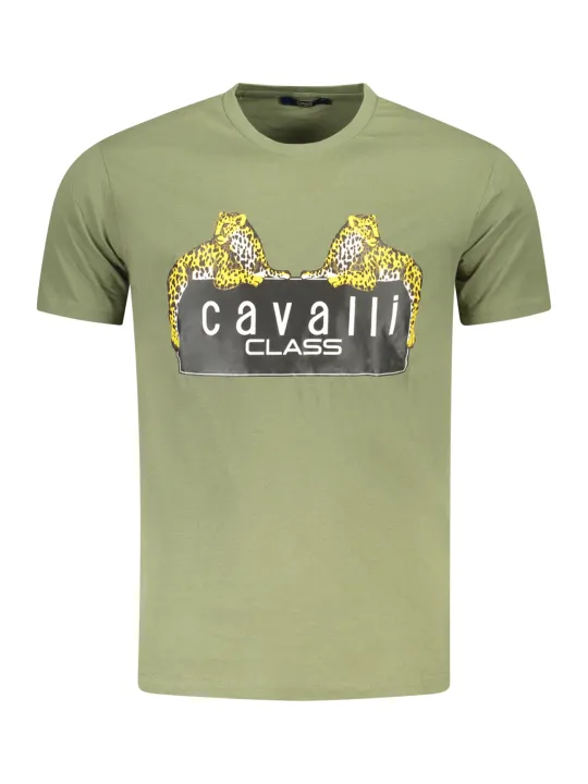 Cavalli Class Herren KURZARM-T-SHIRT Grün | online kaufen