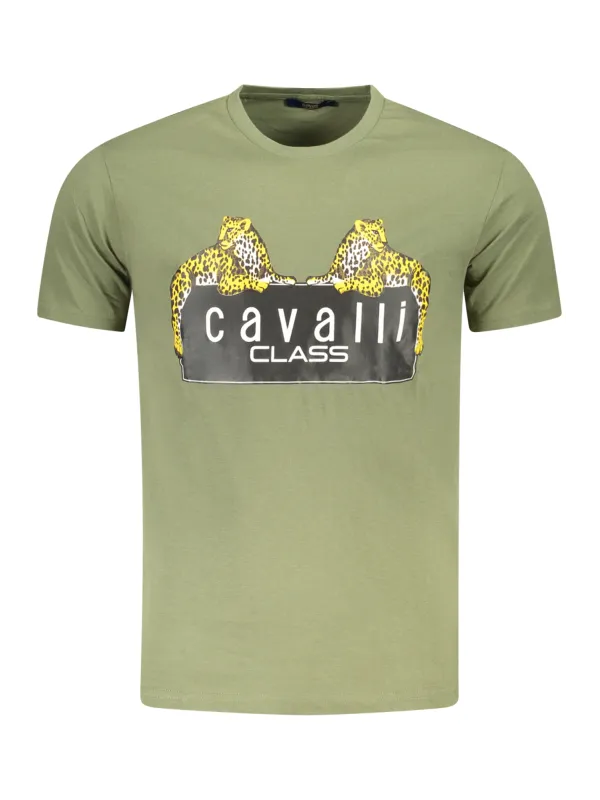 Cavalli Class Herren KURZARM-T-SHIRT Grün | online kaufen