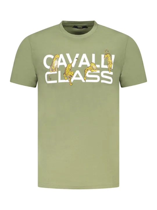 Cavalli Class Herren KURZARM-T-SHIRT Grün | online kaufen