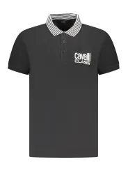 Cavalli Class Herren KURZARM-POLOSHIRT Schwarz