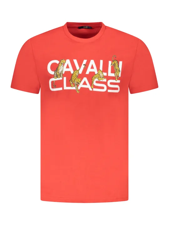 Cavalli Class Herren KURZARM-T-SHIRT Rot | online kaufen