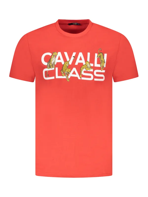Cavalli Class Herren KURZARM-T-SHIRT Rot | online kaufen
