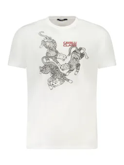 Cavalli Class Herren KURZARM-T-SHIRT Weiß | online kaufen