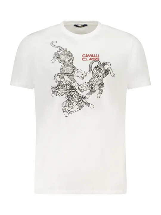 Cavalli Class Herren KURZARM-T-SHIRT Weiß | online kaufen