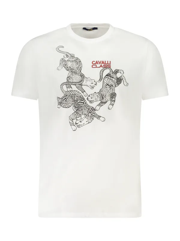 Cavalli Class Herren KURZARM-T-SHIRT Weiß | online kaufen