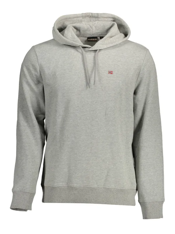 Napapijri Herren LANGARM-KAPUZENPULLOVER Grau