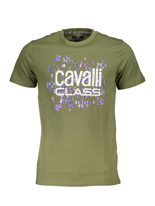 Cavalli Class Herren KURZARM-T-SHIRT Grün | online kaufen