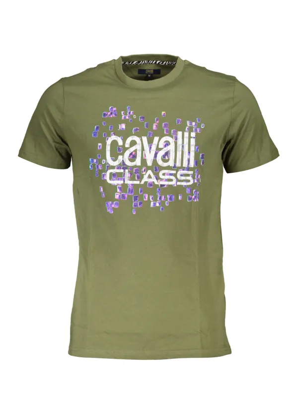 Cavalli Class Herren KURZARM-T-SHIRT Grün | online kaufen