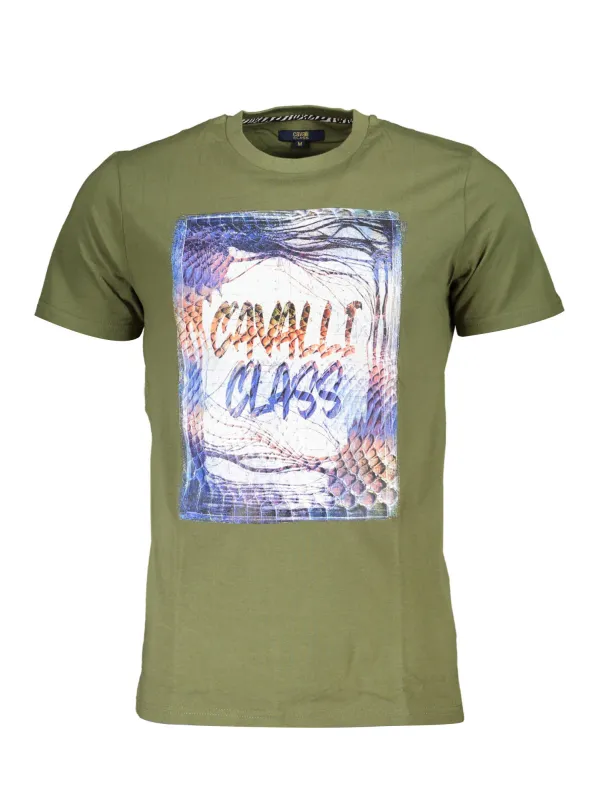 Cavalli Class Herren KURZARM-T-SHIRT Grün | online kaufen