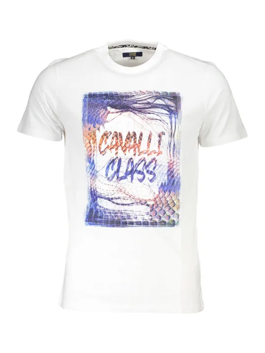 Cavalli Class Herren KURZARM-T-SHIRT Weiß | online kaufen